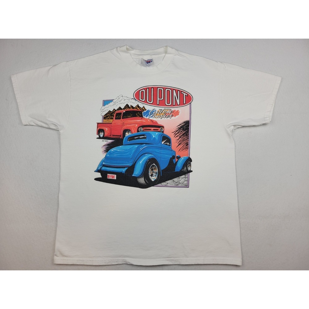 Vintage DuPont Custom Finishes Hot Rod Ford Coupe F-100 Jack Francis Shirt Sz XL